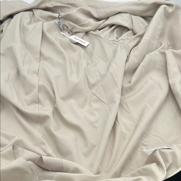 Chico's Light Beige Double-Breasted Trench Coat - Picture 11 of 14